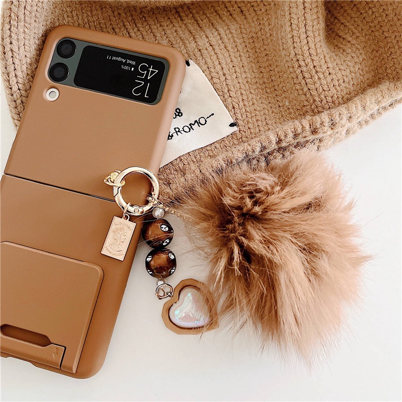 Ốp Điện Thoại Nắp Gập Chống Sốc Có Mặt Dây Đeo Dễ Thương Cho Samsung Galaxy Z Flip 4 Z Flip 3 Z Flip 4 Z Flip 3 Flip 3