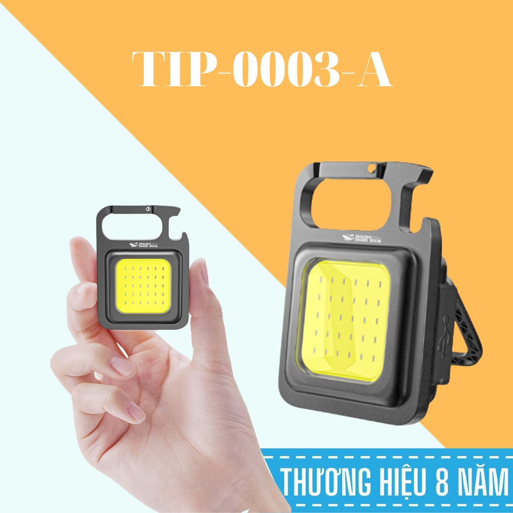 Móc khóa đèn led Smiling Shark TIP-0003-A, Bảo hành 1 đổi 1
