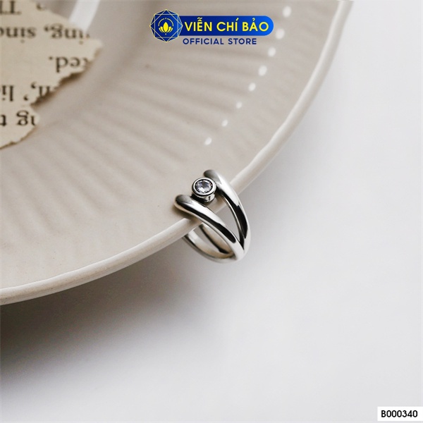 Bông tai bạc nữ  kẹp vành Queen (1 chiếc) chất liệu bạc 925 thời trang phụ kiện trang sức Viễn Chí Bảo B000340