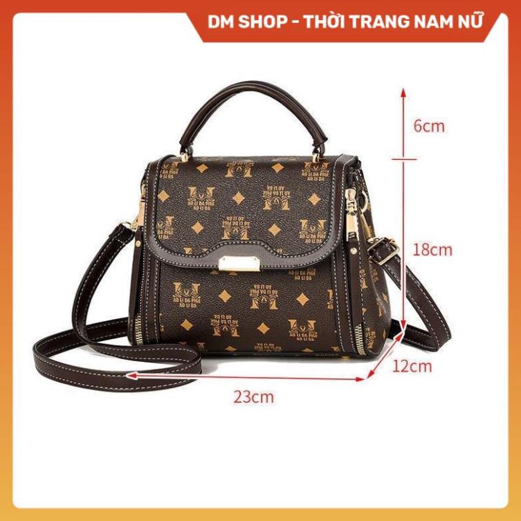 Túi Xách Nữ đeo chéo Sẻ Khóa 3 Ngăn , Túi sách cầm tay đeo vai họa tiết phong cách thời trang hàn quốc hot dm shop