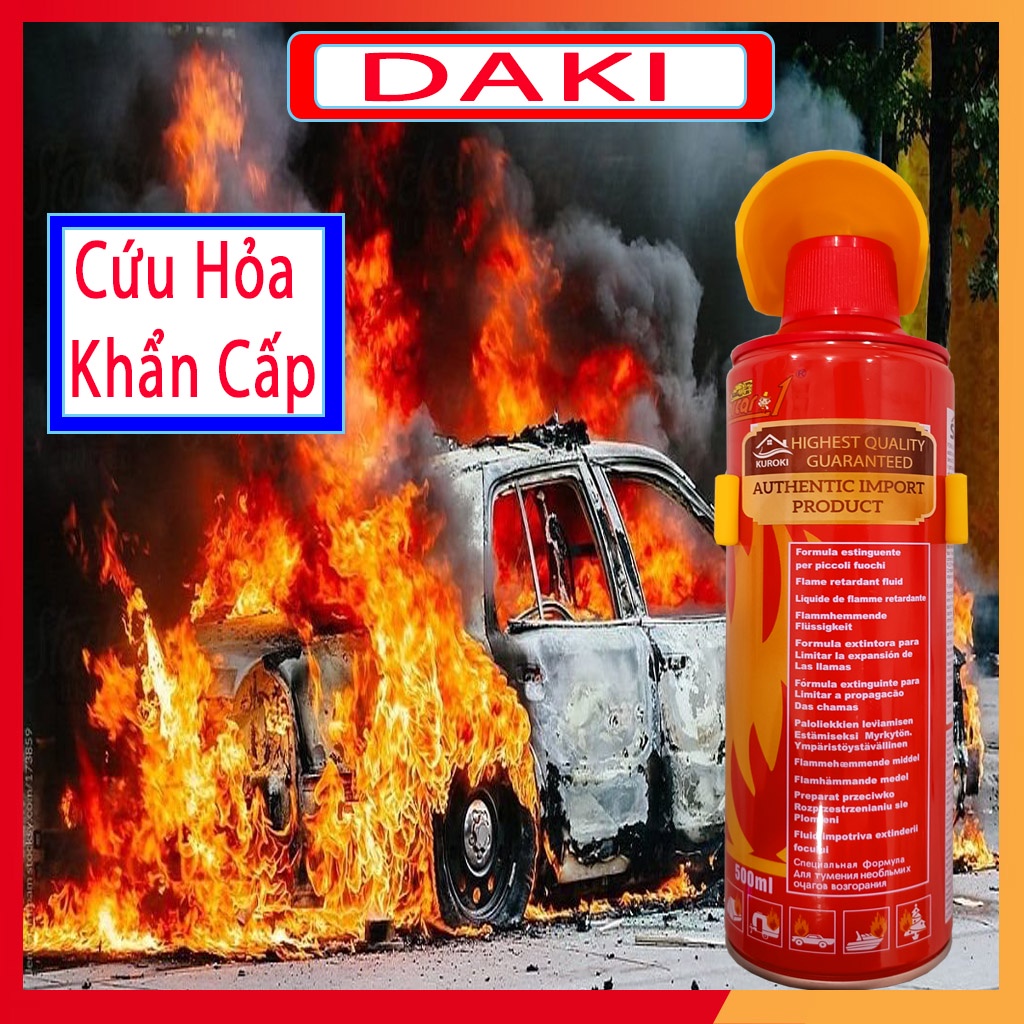 [ Chính Hãng ] Bình cứu hỏa mini - Bình chữa cháy ô tô xe chính hãng Focar Foam Fire Exstinguisher xuất khẩu Đức DAKI