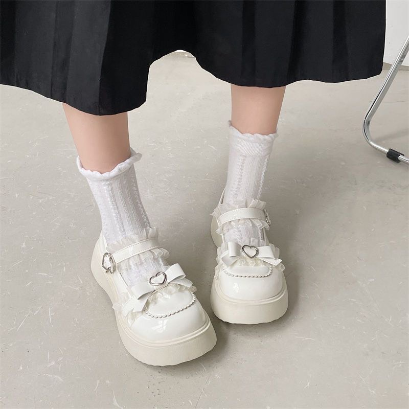 Sẵn Giày Da Đế Dày Phong Cách  Lolita Nhật Bản Dễ Thương Dành Cho Nữ
