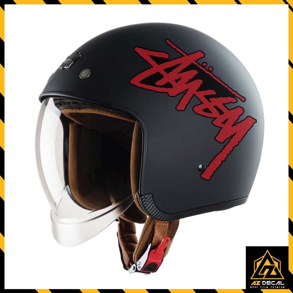 Sticker Chữ Ký Stussy 2 Dán Xe Máy Ô Tô | DVT-STUSSY2 | Tem Trang Trí Vespa Đẹp Chống Thấm Nước Chống Phai Màu - Azdecal