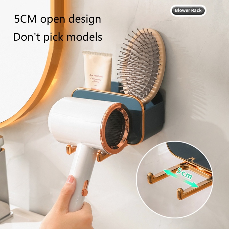 Giá Đỡ Máy Sấy Tóc Xoay 360 Độ Tiện Dụng Cho Nhà Tắm° Giá Đỡ Vòi Hoa Sen Không Đục Lỗ Có Thể Điều Chỉnh