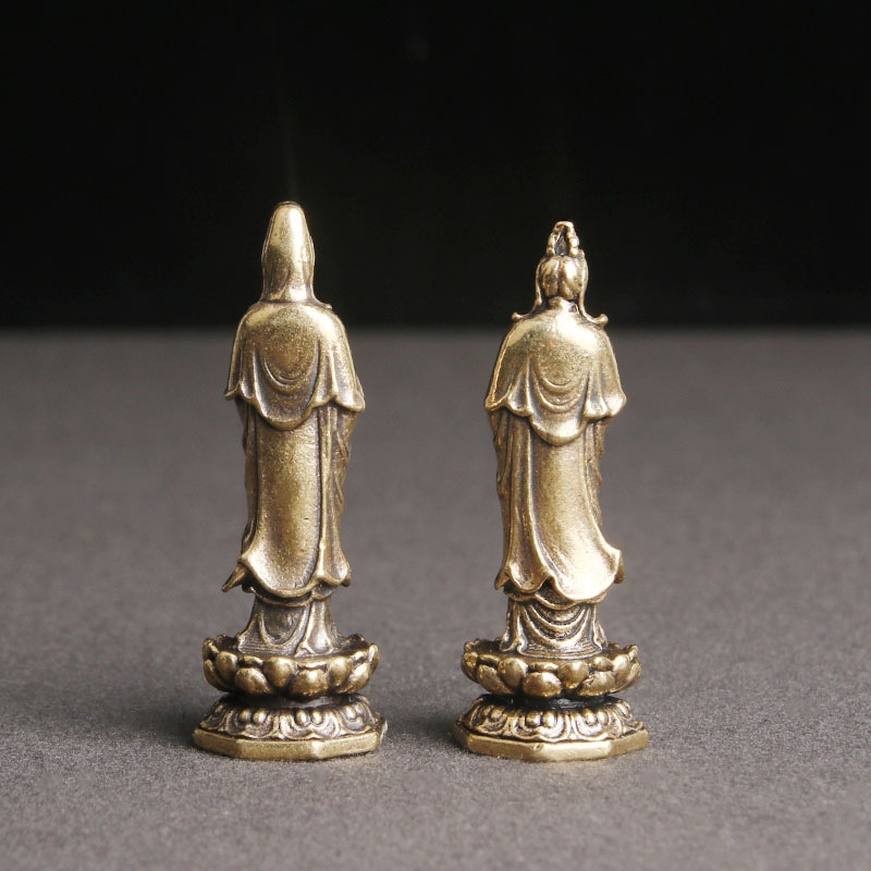 Yueying Restore Mô Hình Tượng Phật Bằng Đồng Thau Cổ Điển Phương Tây Ba Avalokitesvara As Để Bàn Trang Trí