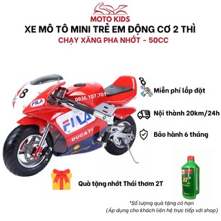 Xe moto mini, động cơ 2 thì chạy xăng pha nhớt 50cc/Ahìu shop