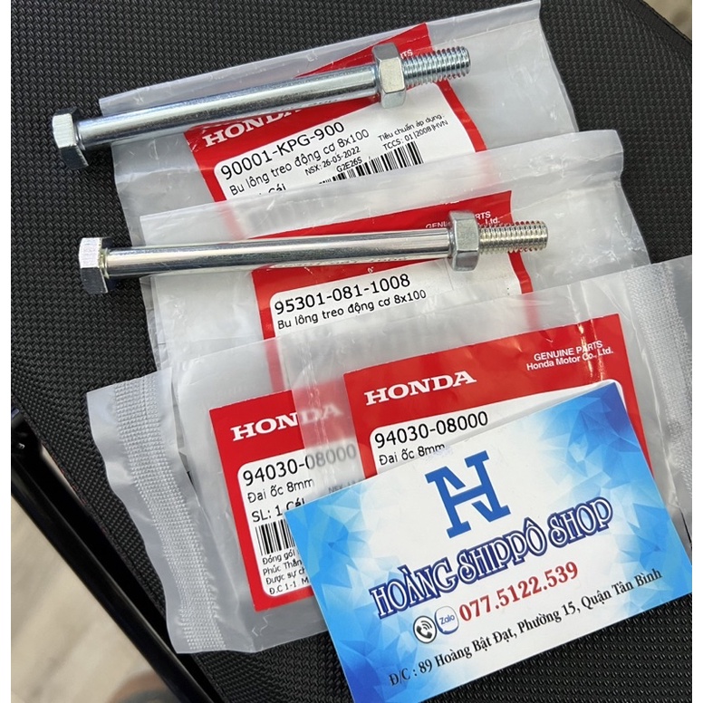 Bộ ốc treo máy wave alpha , wave zx chính hãng honda