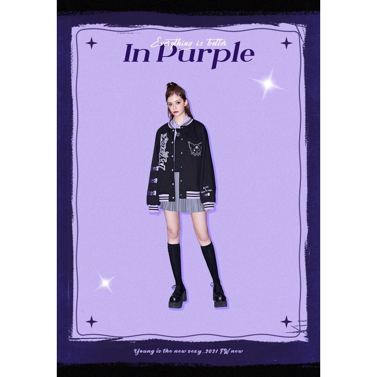 Áo Khoác Bóng Chày Dáng Rộng Màu Đen Ngọt Ngào Phong Cách Retro Mỹ Thời Trang Xuân Thu Cho Nữ