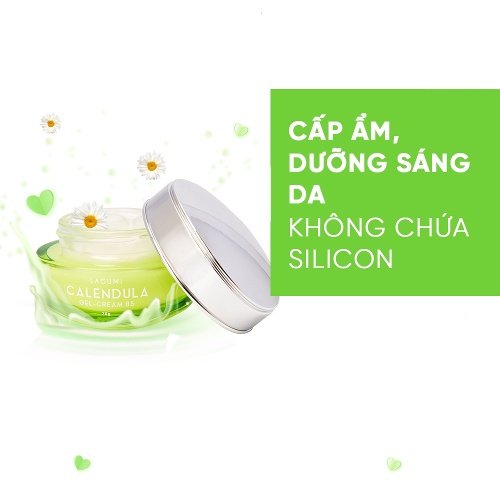 Kem dưỡng Lagumi cho da dầu, mụn với B5, Calendula cấp ẩm, giảm mụn, giảm thâm an toàn cho mẹ bầu và sau sinh