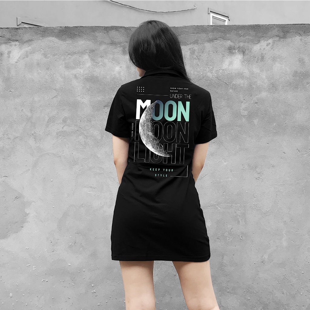 Đầm Polo Cotton Hoạ Tiết MOON có big size [mã 1537]