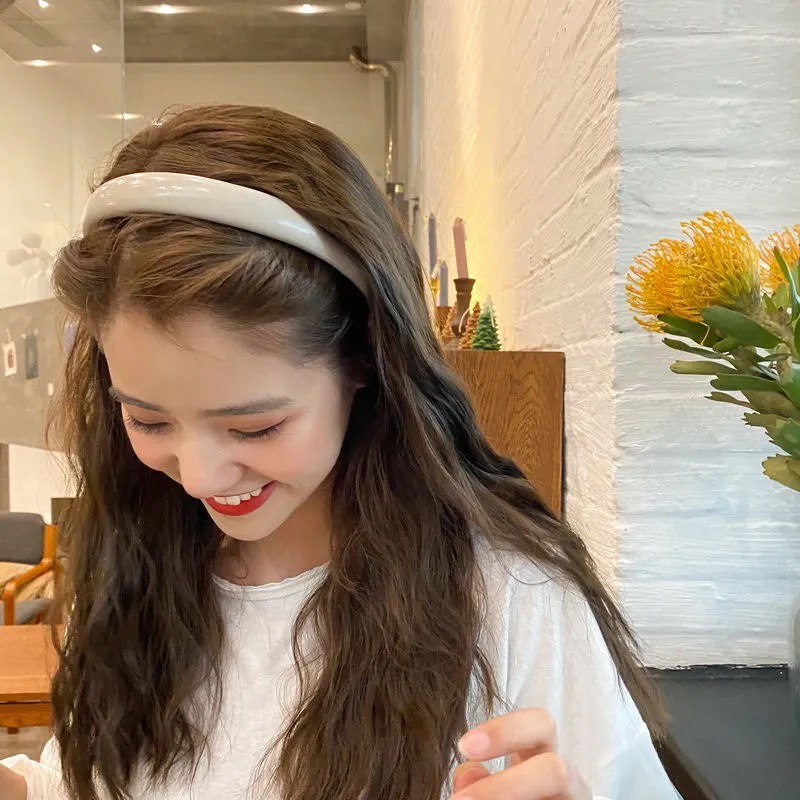 Kẹp Tóc Bằng Da Xốp Phong Cách Hàn Quốc Cho Nữ