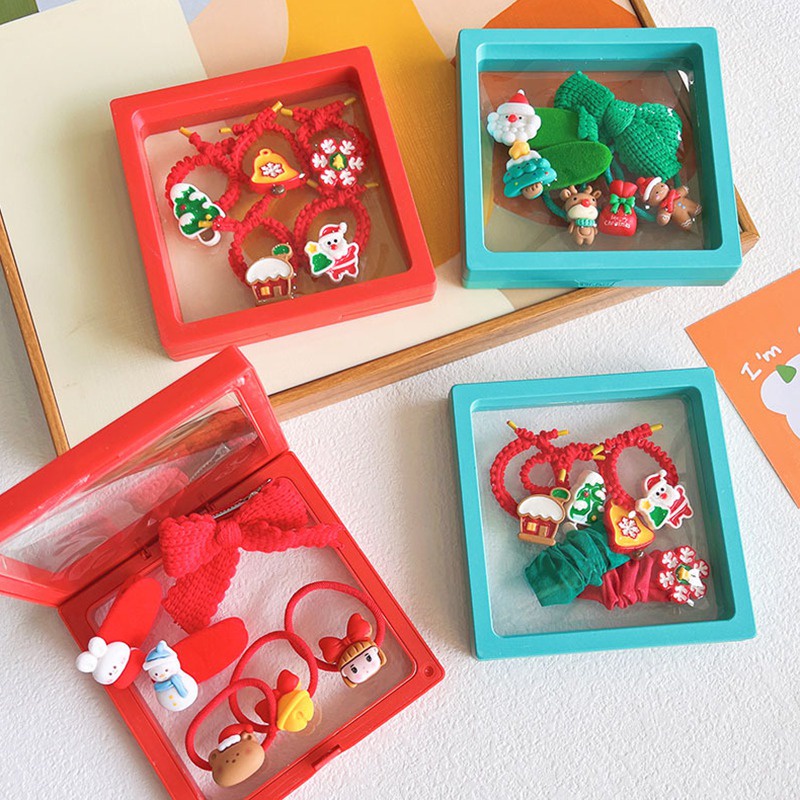 Dây Buộc Tóc Cao Su Bọc Da Phong Cách Giáng Sinh Cho Nữ