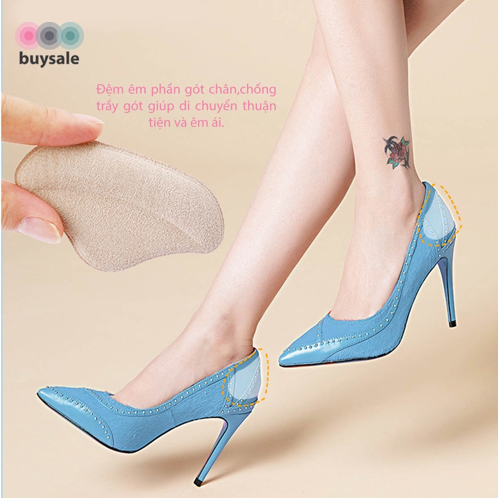 Lót giày cao gót bảo vệ gót sau, chống trầy da, chống tuột gót, có keo dán cố định - BuySales - BSPK279