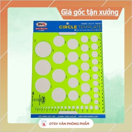 Thước elip dẻo WinQ C2004 chuyên vẽ hình tròn hình elip nhiều kích cỡ khác nhau