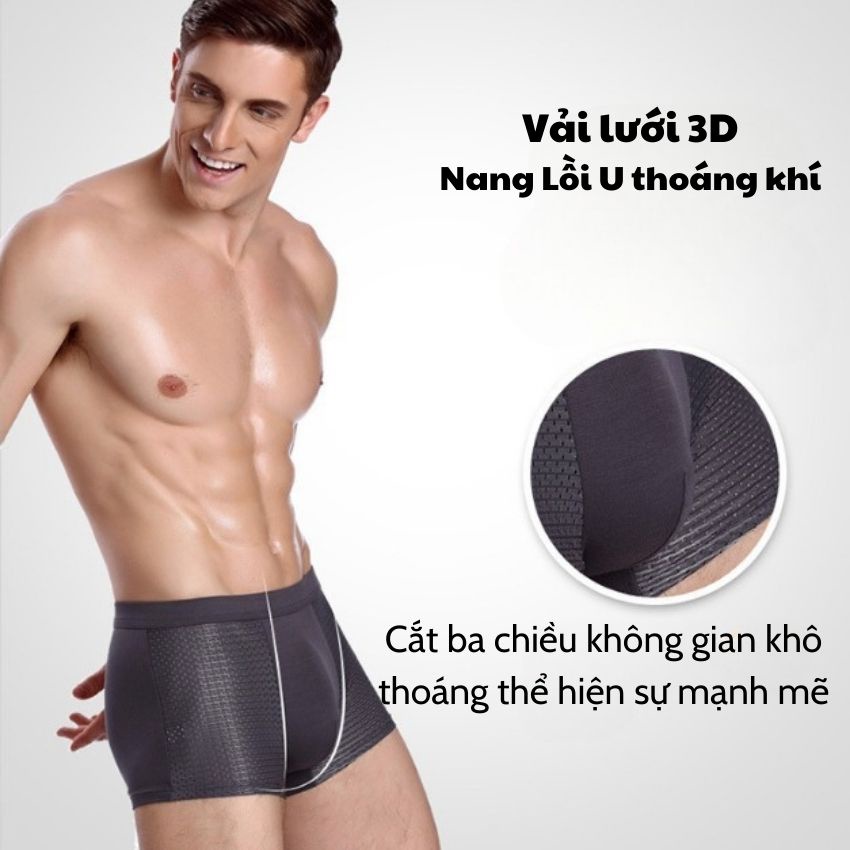 Quần lót nam thun lạnh cao cấp thoáng khí, quần chíp nam của quý ông Châu Âu mạnh mẽ Cavera NB79