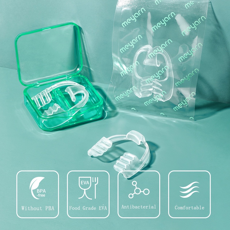 Dụng cụ hỗ trợ khi ngủ, không chứa BPA, ngăn ngừa nghiến răng, ngáy,chỉnh răng an toàn