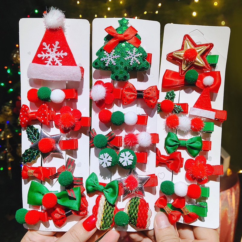 Set 10 Kẹp Tóc Hình Sừng Hươu Xinh Xắn Cho Bé Gái