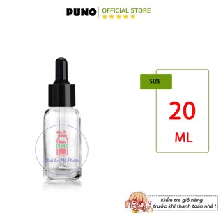 Chai tinh dầu serum trong mờ nắp bóp đen 20ml
