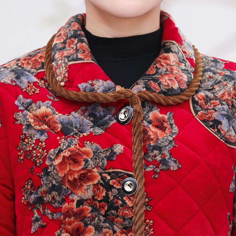 Áo Khoác Đệm Bông Dày Giữ Ấm Mùa Đông Dành Cho Phụ Nữ Trung Niên