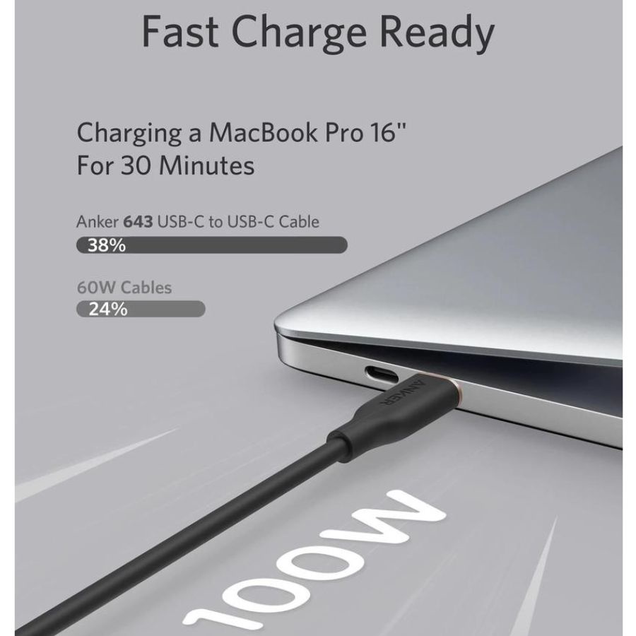 Cáp sạc nhanh ANKER 643 Flow USB-C TO USB-C 100W dài 0.9m / 1.8m