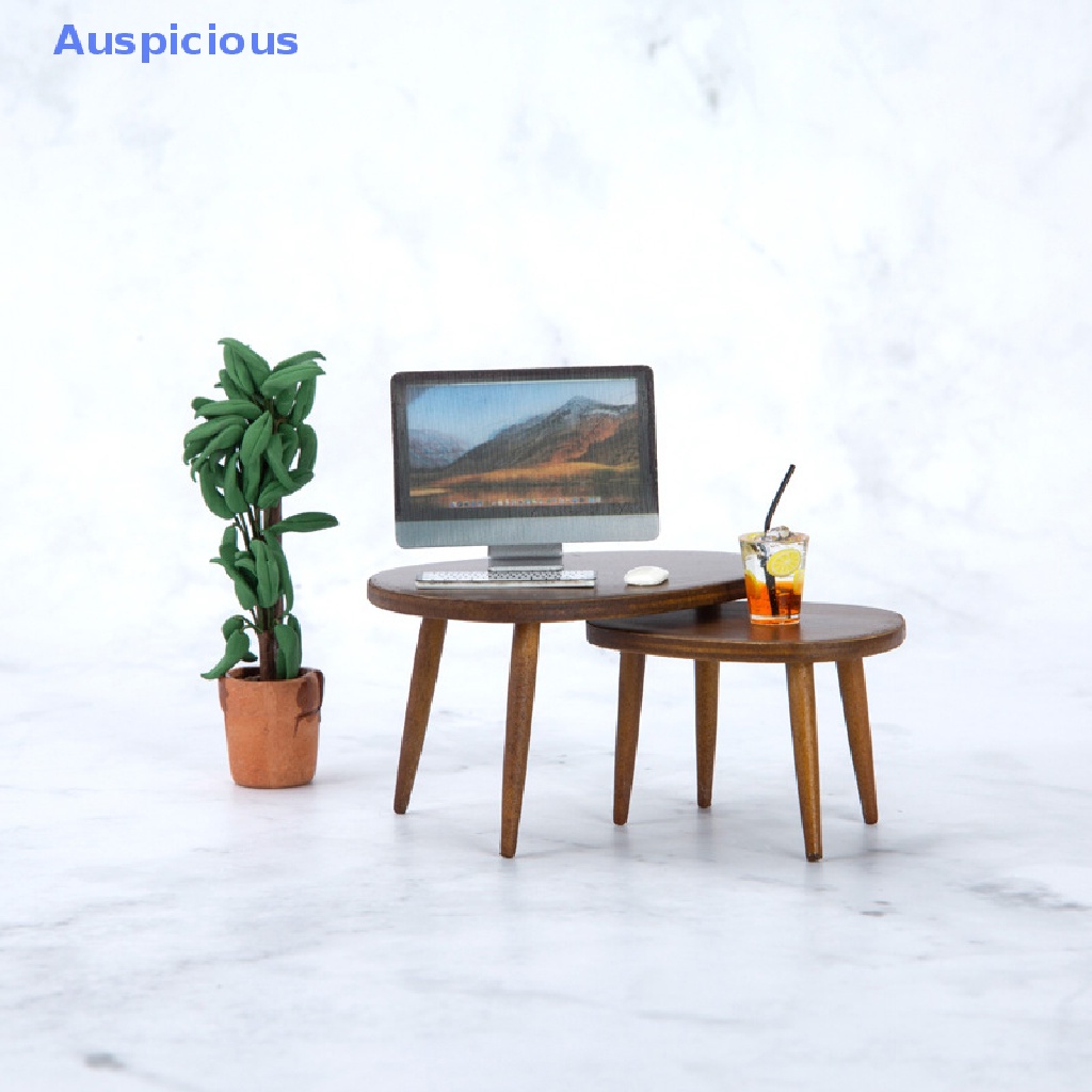 1 Set Mô Hình Bàn Máy Tính Tam Giác Trang Trí Nhà Búp Bê Tỉ Lệ 1: 12