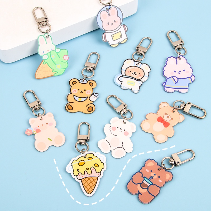 Móc Chìa Khóa Bằng Acrylic Hình Hoạt Hình Dễ Thương