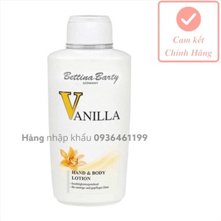Dưỡng Thể Hương Nước Hoa Vanilla Đức - Lotion Sữa Chua Trắng Da Bettina Barty Vanila Đức 500ML - VANNILA ĐỨC