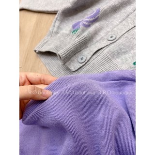 ( HÀNG QCL1 ) Set len hoa tím chân váy đuôi cá