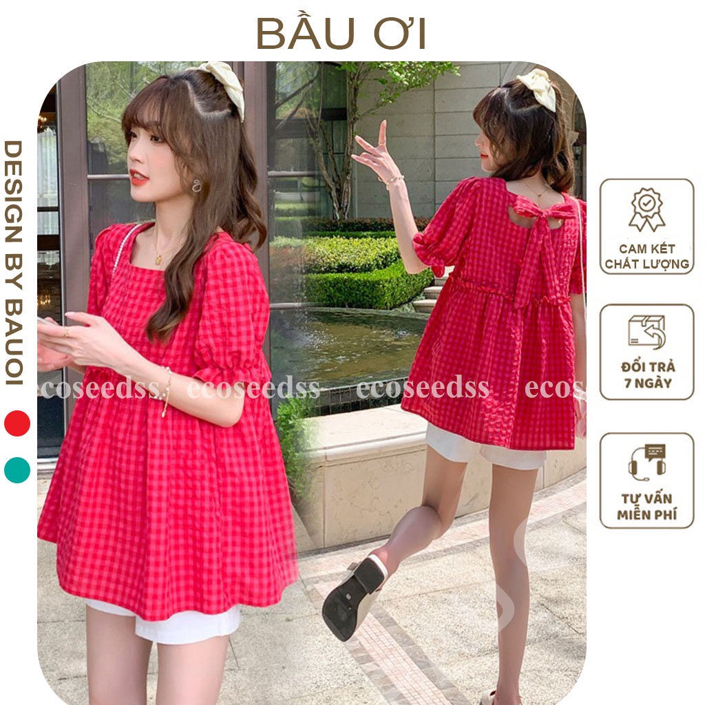 [BAUOII A03] ÁO BẦU CÔNG SỞ FREE SIZE HÀNG THIẾT KẾ MẶC ĐẾN LÚC SINH - ÁO BẦU BABYDOLL ĐẸP MẶC MÙA HÈ