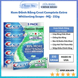 Kem Đánh Răng Trắng Răng Crest Scope Complete Extra Whitening 232gr của Mỹ
