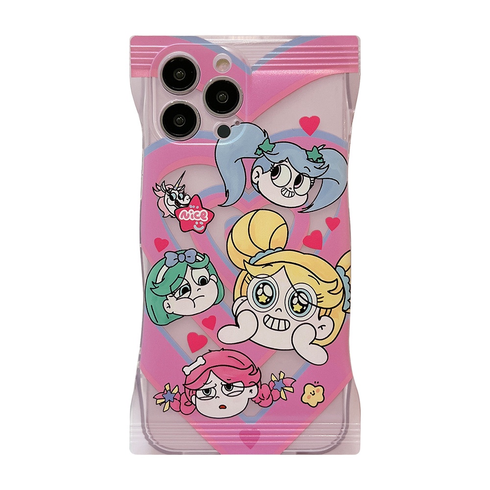 Ốp lưng iphone Trường hợp truyện tranh tình yêu cho iPhone14 vỏ điện thoại apple 13pro Max trong suốt 11 túi snack 14plus Dinuo case-III