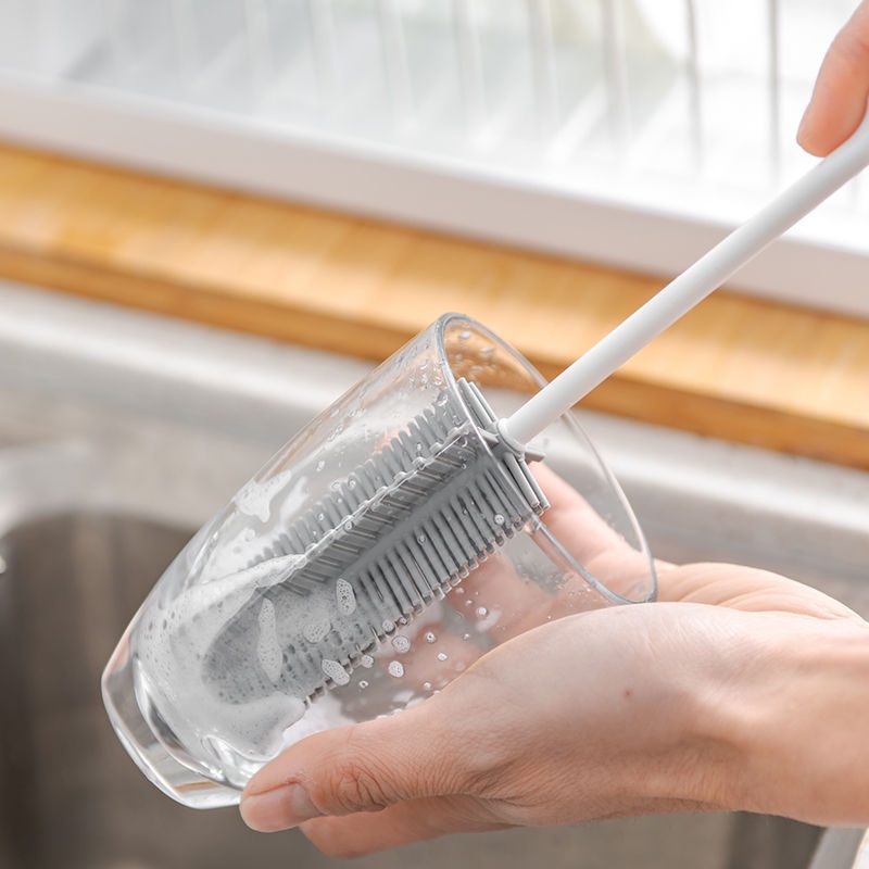1 Cây Cọ Silicone Cán Dài Vệ Sinh Bình Thủy Tinh / Cốc Trà Tiện Dụng