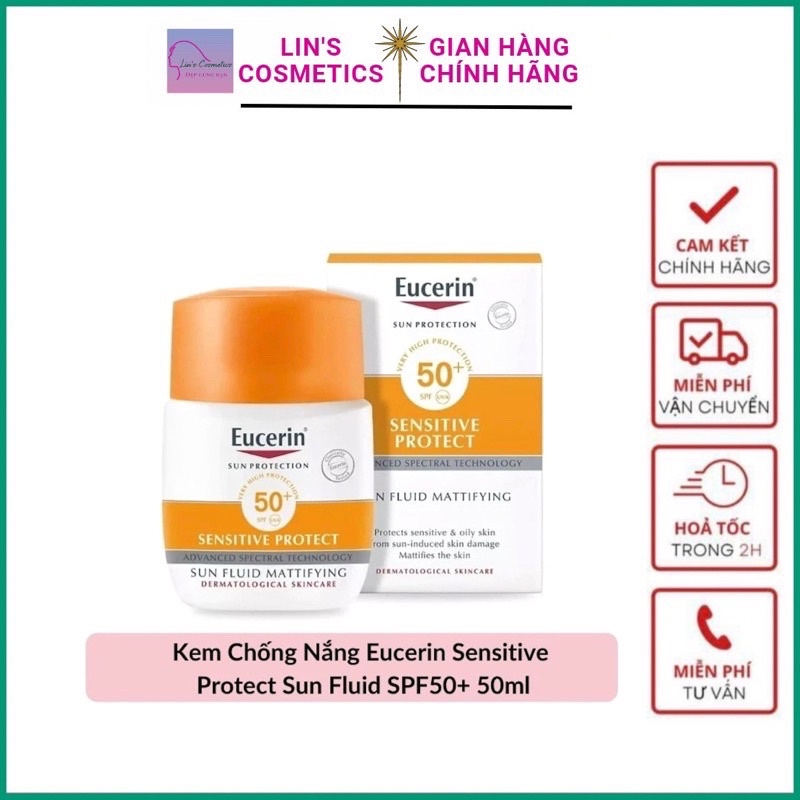 Kem Chống Nắng Eucerin Sun Fluid Mattifying Face Spf50+ 50Ml