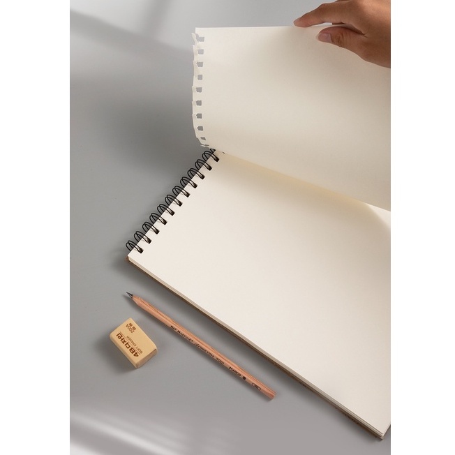 Sổ tay vẽ chì phác thảo Sketchbook AKAMILINE 50 tờ kích cỡ A4/A5 - Giấy kem trơn 180gsm