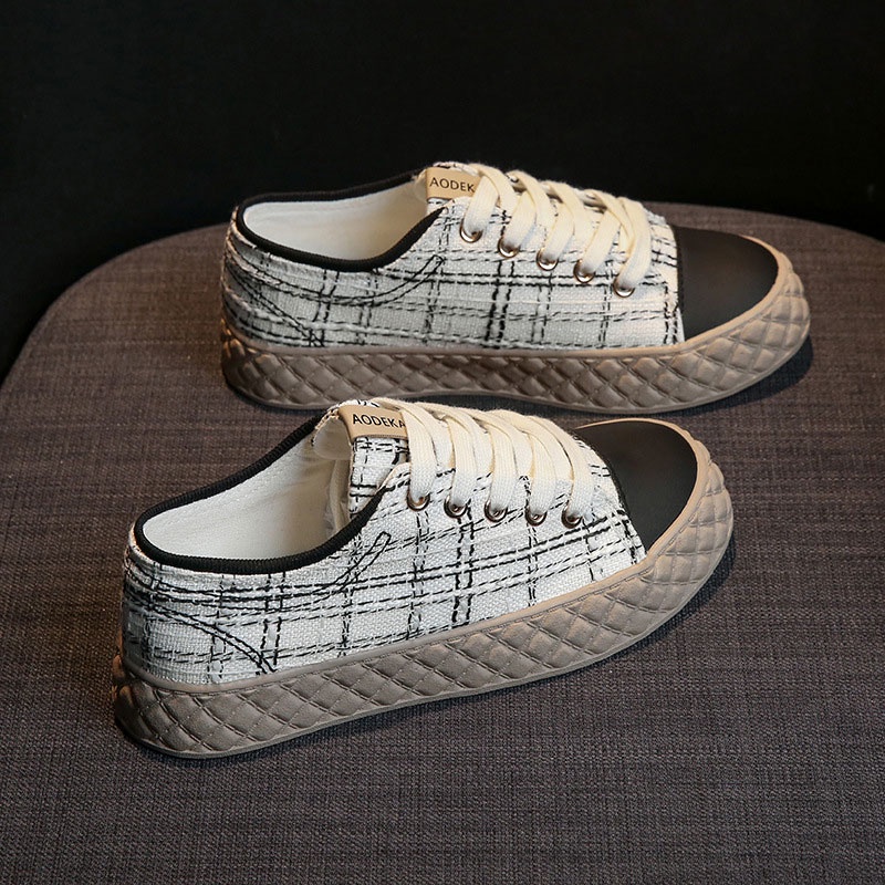 One more shoes Giày Thể Thao Nữ Vải canvas Thời Trang Hàn Quốc Mới