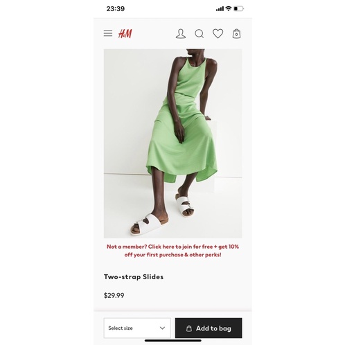 Dép Đế Trấu Unisex H&M