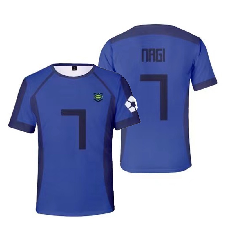 Bộ Đồ Thể Thao Hóa Trang Đội Tuyển Bóng Đá Xanh Dương Có Khóa Chigiri Số 8 Z No.11 Chigiri Hyouma