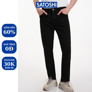 | Satoshi | Quần jean nam form Regular SAQJ60 Cotton Rách màu xám đen
