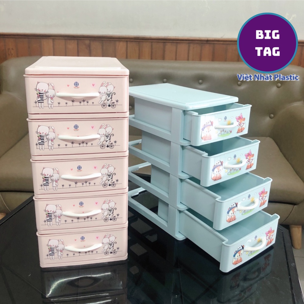 tủ thuốc nhựa mini nhiều ngăn, tủ đựng đồ mini để bàn nhựa Việt Nhật 3625