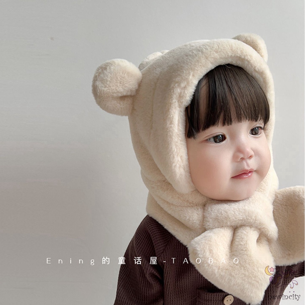 Mũ Lông Kèm Khăn Choàng Mềm Mại Kiểu Hàn Quốc Thời Trang Mùa Đông Cho