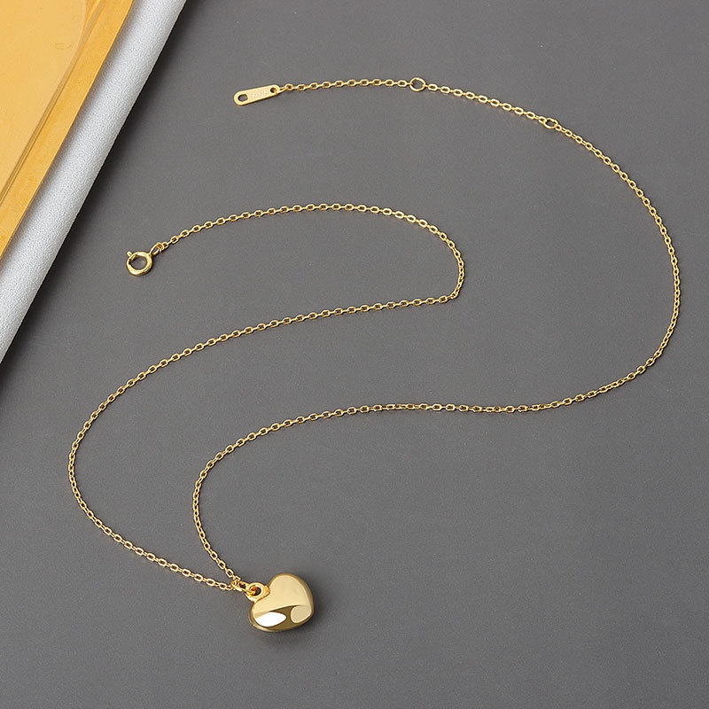 Vòng cổ Mặt Hình Trái Tim Đơn Giản Phong Cách Hip hop Thời Trang Cho Nữ