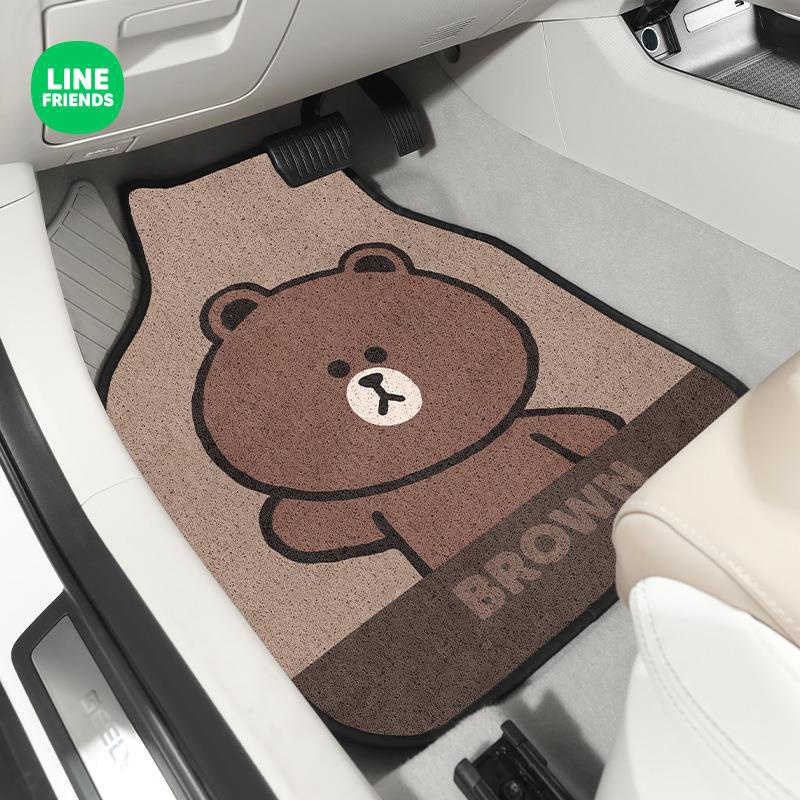 Line Friends Thảm Lụa Lót Sàn Xe Hơi Dễ Sử Dụng