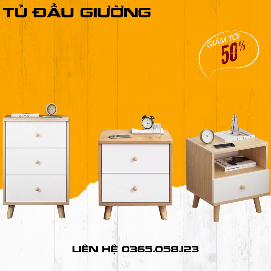 Tủ đầu giường Bắc Âu cao cấp, trang trí nội thất phòng ngủ, chất gỗ MDF cao cấp nhất, dễ dàng lắp ráp Hot nhất 2022