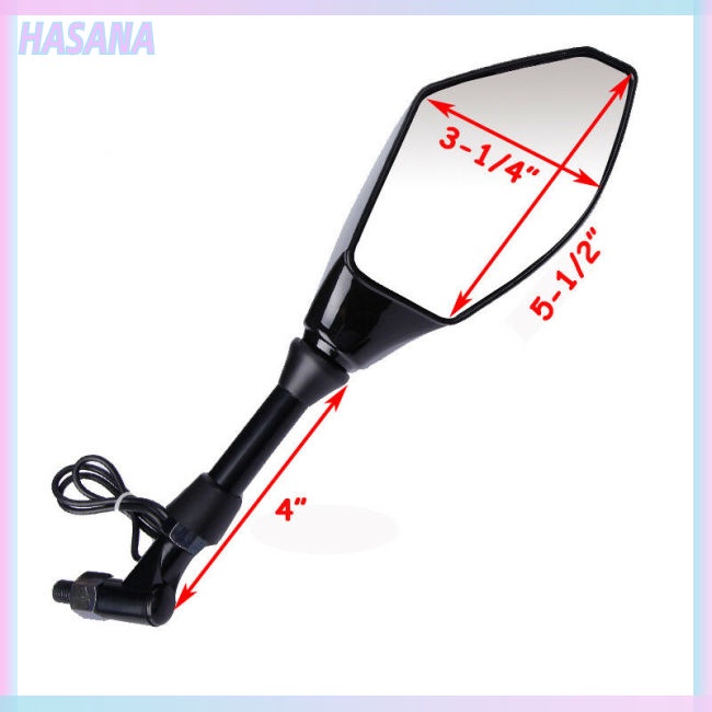 Đèn LED Xi Nhan Gắn Gương Chiếu Hậu Hai Mặt Cho Xe Máy HASANA
