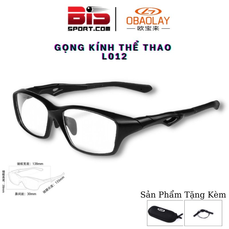 Gọng Kính Thể Thao OBAOLAY L012 Đen Chính Hãng - Gọng Dẻo - Chịu Lực Tương Đối Tốt