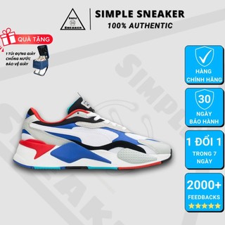 Giày Puma RS-X3 Multicolor 💙Chính Hãng💙Giày Thể Thao Puma RSX White Blue Red [37157005 - 371570 04] Simple Sneaker