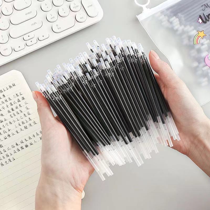 Ruột bút gel ngòi 0.5mm - 10 cái - màu xanh , đen , đỏ - Ruột bút mực gel cao cấp - MIYABI STORE