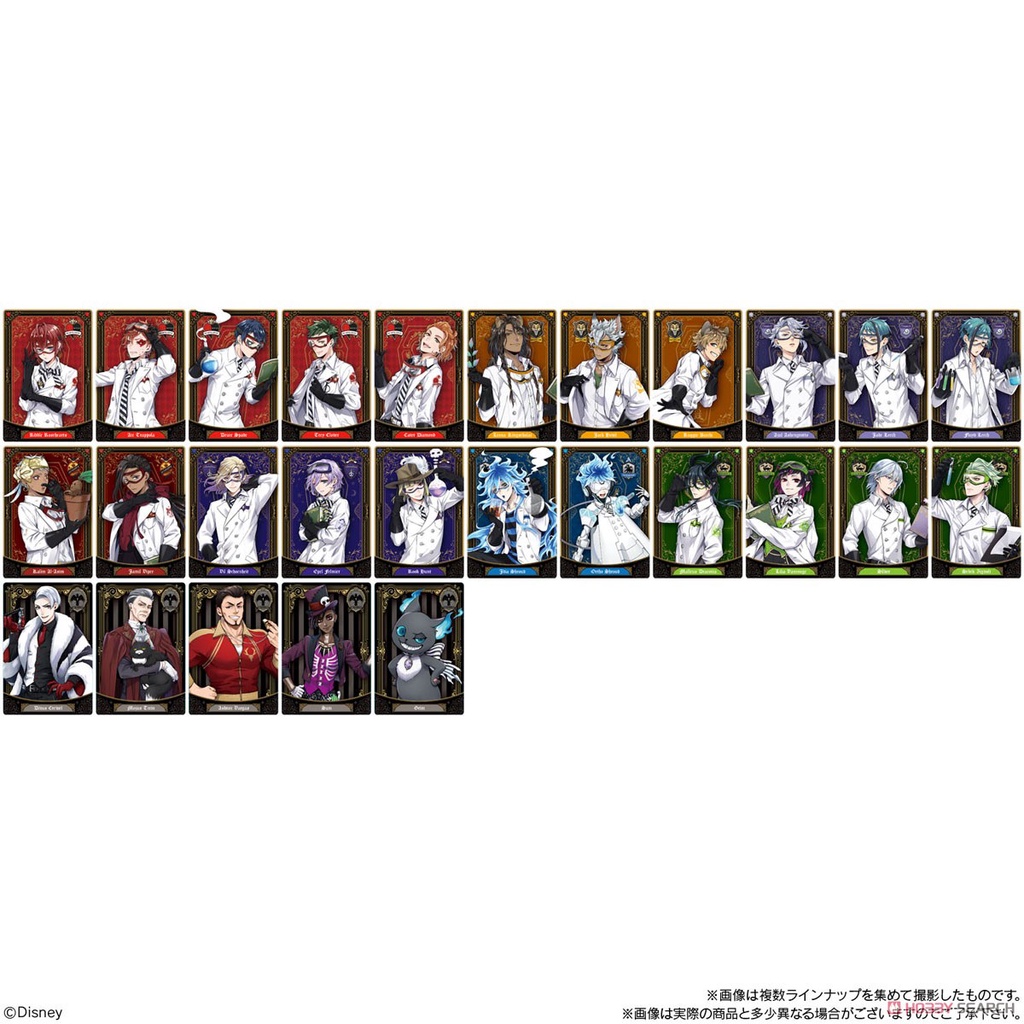 Thẻ sưu tầm bóc bánh Disney: Twisted-Wonderland Wafer 3 Shokugan chính hãng Nhật Bản