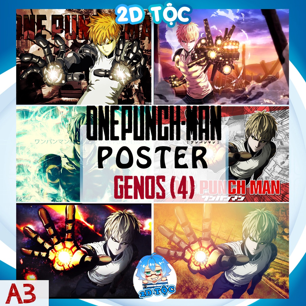 Ảnh POSTER A3 Genos (4) Anime Manga One Punch Man CHẤT LIỆU GIẤY CAO CẤP - 2D Tộc Shop