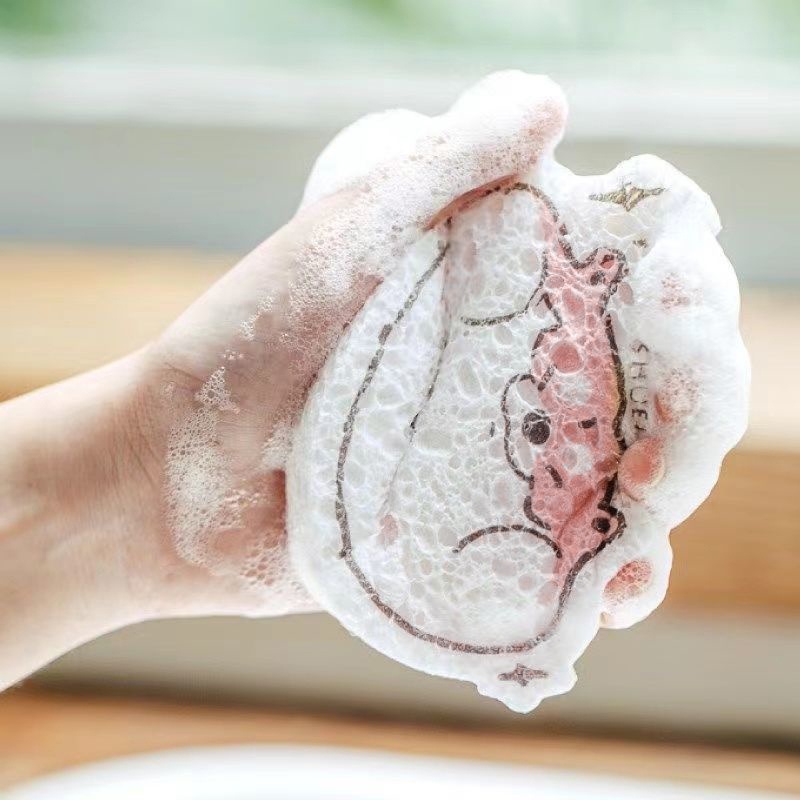 Miếng Bọt Biển Rửa Chén Bằng Gỗ Nén Thấm Hút Nước Lớn MM